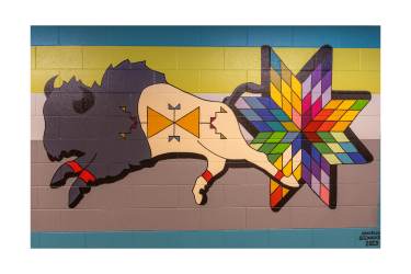 Buffalo nation mural by Danielle Seawalker