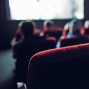 Audience watching a movie