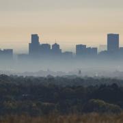 Denver skyline with smog