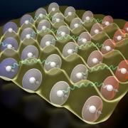an illustration of atomic dipoles on a lattice